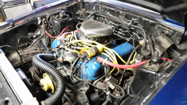 1982 Royal blue Ford Mustang 2 door sedan