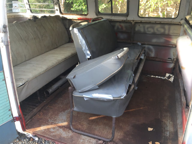 1961 Grey, original color L 53, Sealing Wax Red Volkswagen Bus/Vanagon Bus