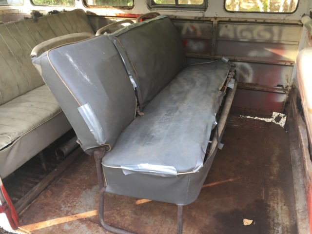 1961 Grey, original color L 53, Sealing Wax Red Volkswagen Bus/Vanagon Bus