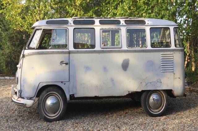 1961 Grey, original color L 53, Sealing Wax Red Volkswagen Bus/Vanagon Bus