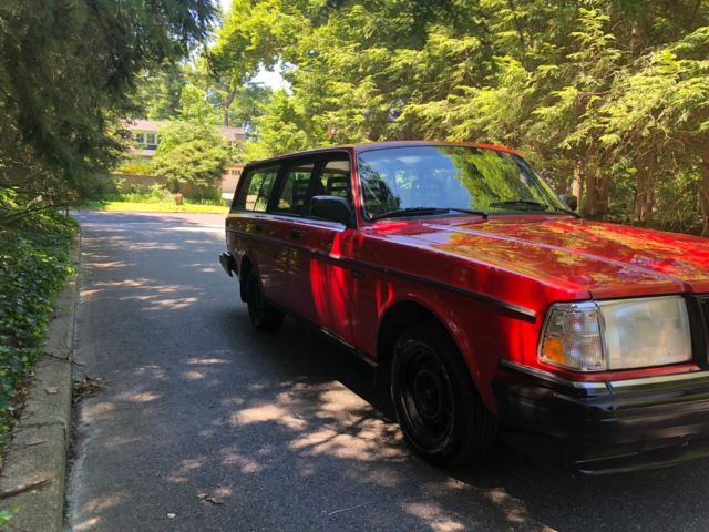 1992 Red Volvo 240 Wagon