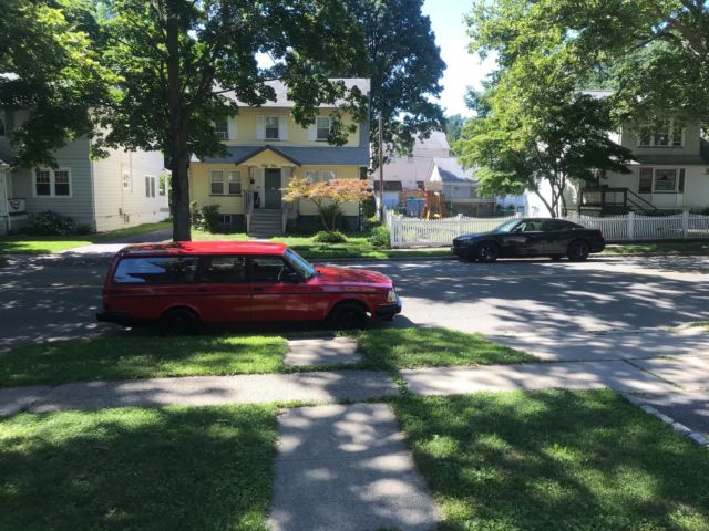 1992 Red Volvo 240 Wagon