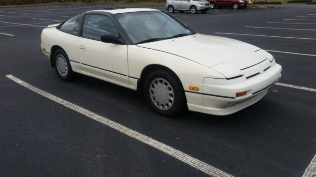 1989 White Nissan 240SX Hatchback