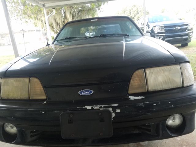1990 Black Ford Mustang Hatchback