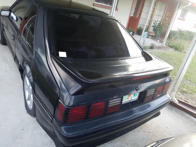 1990 Black Ford Mustang Hatchback