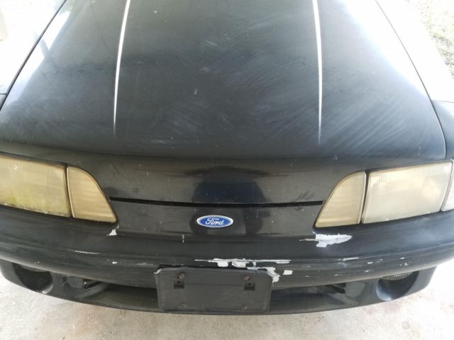 1990 Black Ford Mustang Hatchback