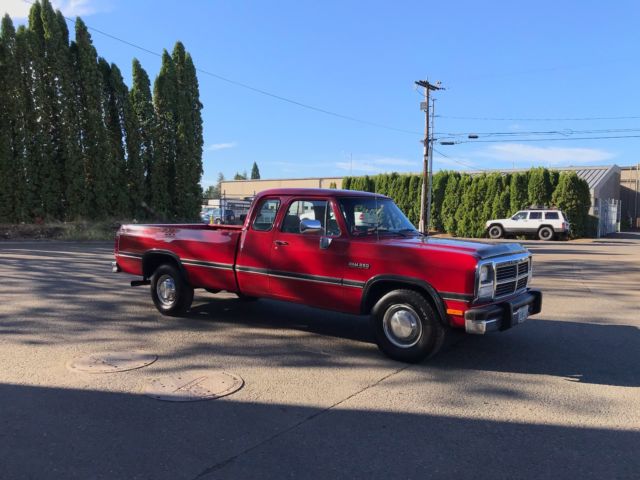1993 Red Dodge Other Pickups Standard Cab Pickup