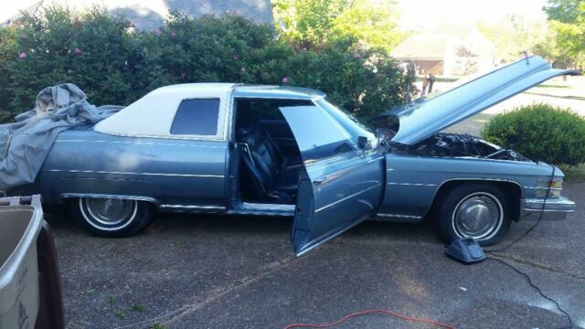 1974 Blue Cadillac DeVille Coupe