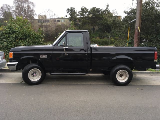 1990 Black Ford F-150 Cab & Chassis