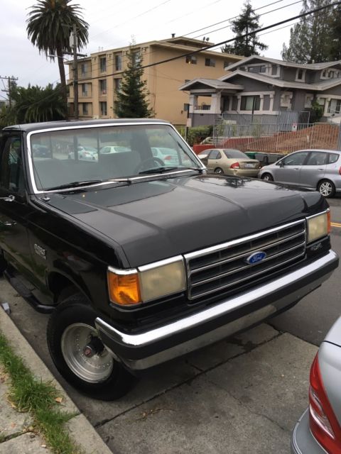 1990 Black Ford F-150 Cab & Chassis