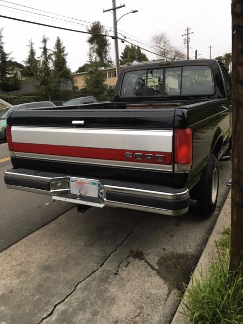 1990 Black Ford F-150 Cab & Chassis