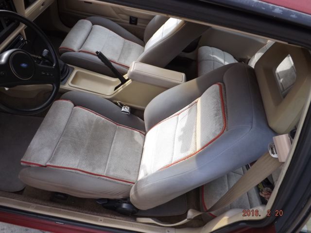 1986 Deep Canyon Red Ford Mustang Hatchback
