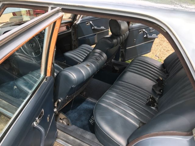 1973 Blue Mercedes-Benz 200-Series Sedan