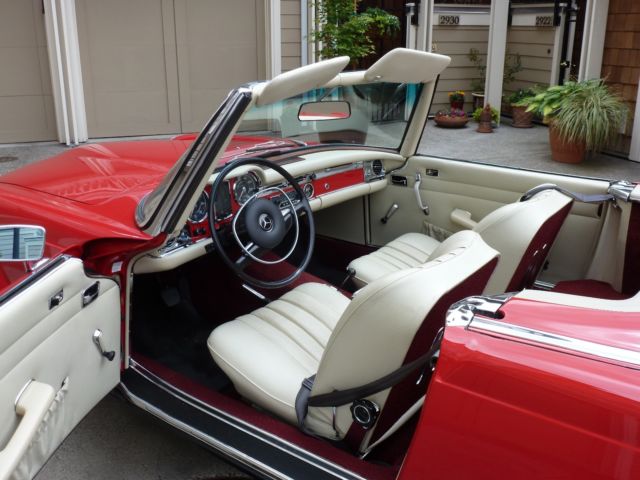 1968 Signal Red Mercedes-Benz 200-Series Coupe / Convertible