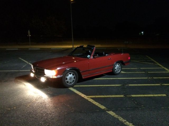 1985 Red Mercedes-Benz SL-Class Convertible