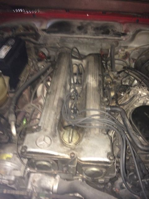 1985 Red Mercedes-Benz SL-Class Convertible