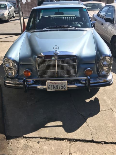 1973 Blue Mercedes-Benz 200-Series Sedan