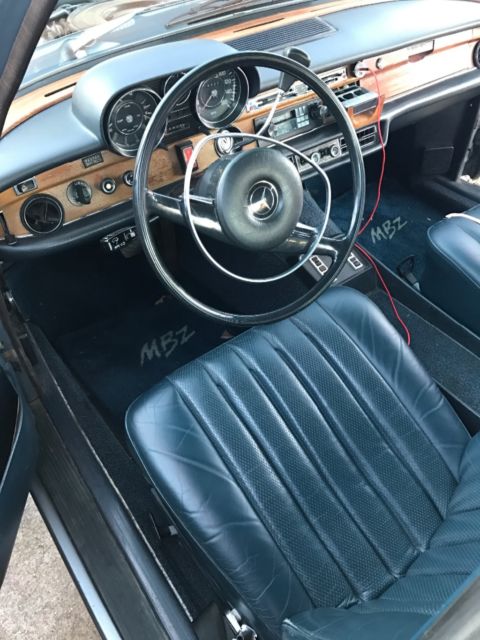 1973 Blue Mercedes-Benz 200-Series Sedan