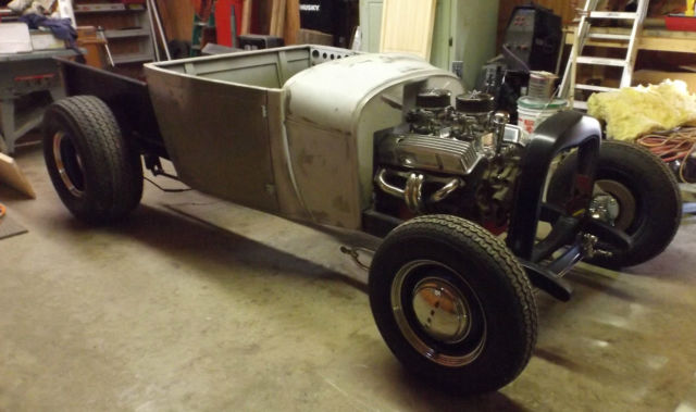 1928 primer Ford Model A Roadster Pick up
