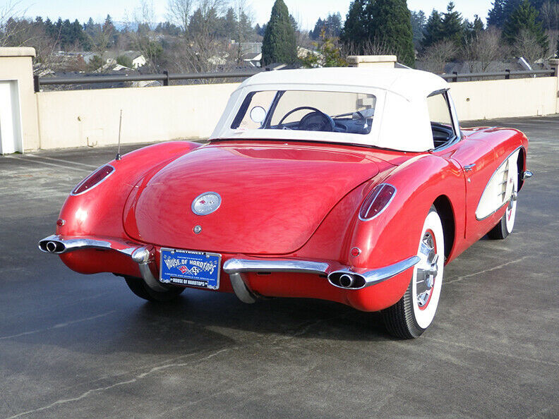 1959 Roman Red Chevrolet Corvette Convertible
