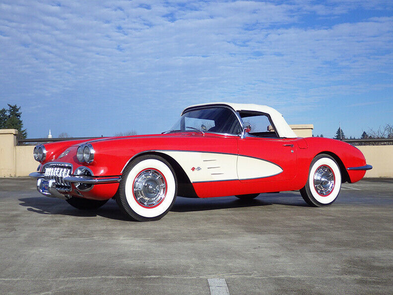 1959 Roman Red Chevrolet Corvette Convertible