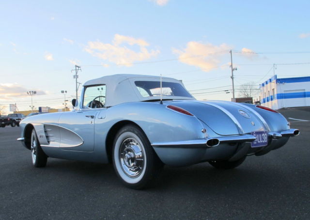 1958 Blue Chevrolet Corvette Convertible