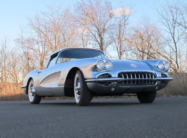 1958 Blue Chevrolet Corvette Convertible
