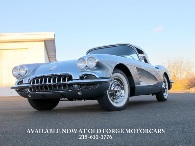 1958 Blue Chevrolet Corvette Convertible