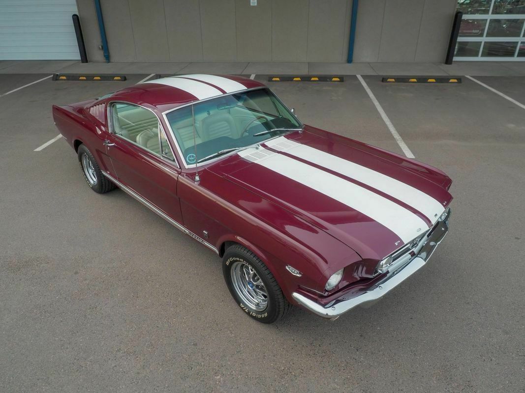 1965 Burgundy Ford Mustang --