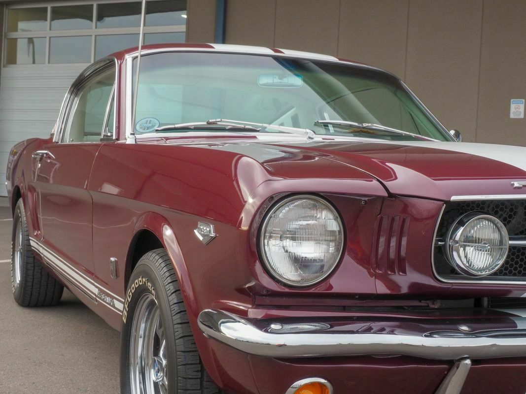 1965 Burgundy Ford Mustang --