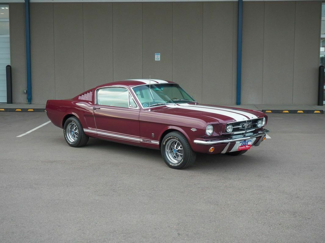 1965 Burgundy Ford Mustang --