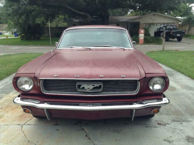 1965 Burgundy Ford Mustang Coupe