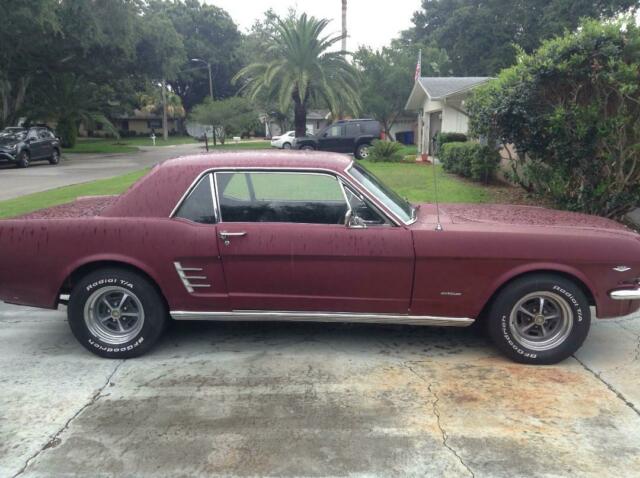 1965 Burgundy Ford Mustang Coupe