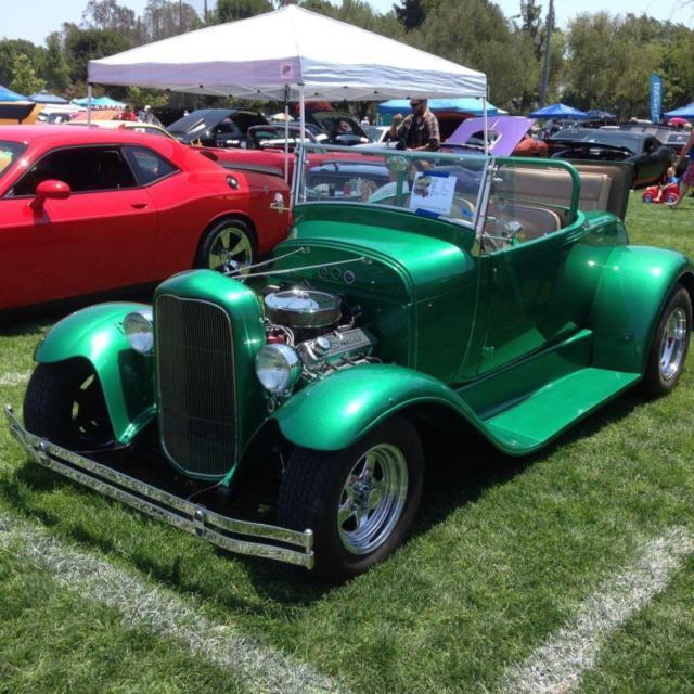 1929 Green Ford Model A Roadster  Steel/Glas