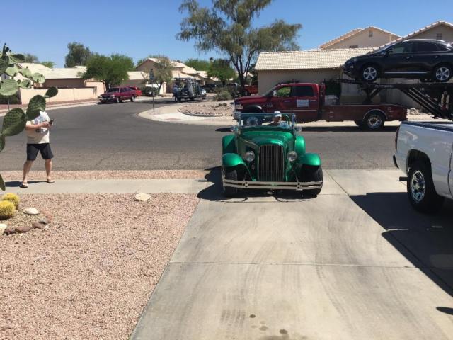 1929 Green Ford Model A Roadster  Steel/Glas