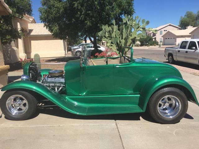 1929 Green Ford Model A Roadster  Steel/Glas