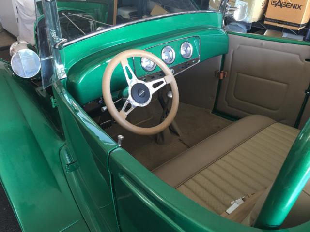 1929 Green Ford Model A Roadster  Steel/Glas