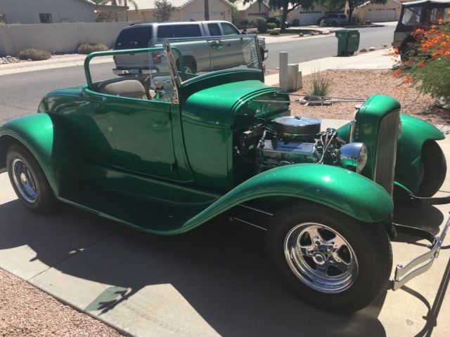1929 Green Ford Model A Roadster  Steel/Glas