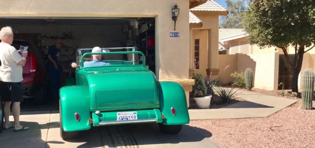 1929 Green Ford Model A Roadster  Steel/Glas