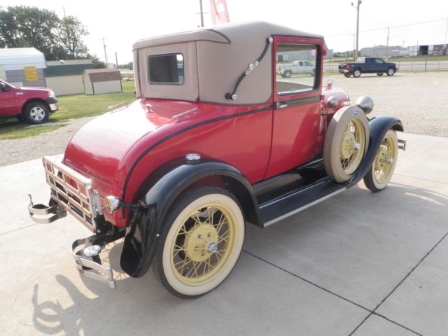 1929 Red Ford Model A Sport Coupe
