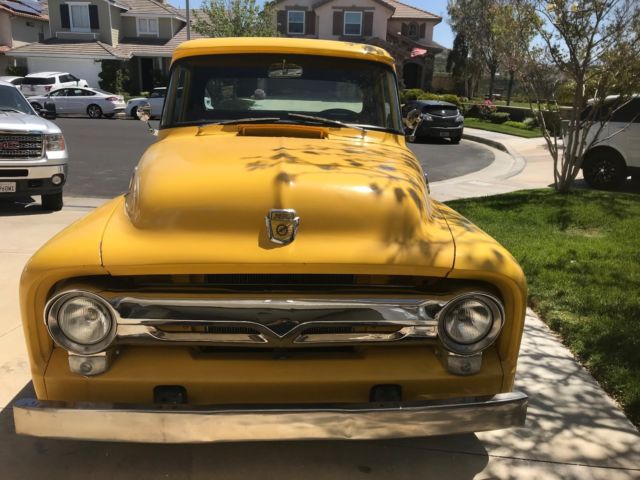 1956 Yellow Ford F-100