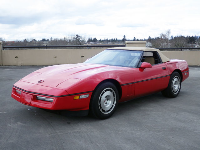 1986 Red Chevrolet Corvette Convertible