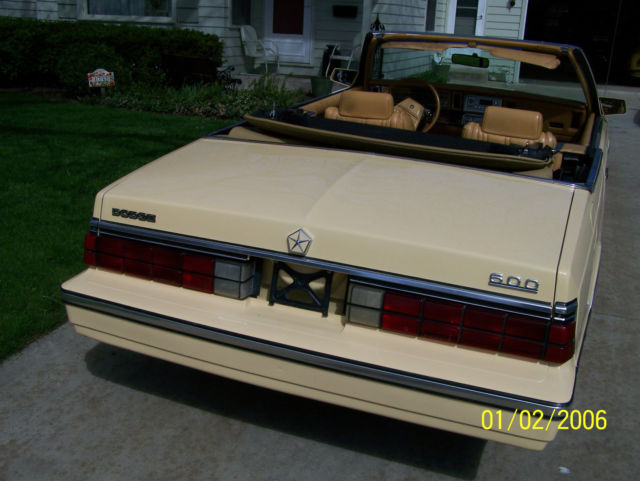 1985 GOLD Dodge 600 CONVERTIBLE Convertible
