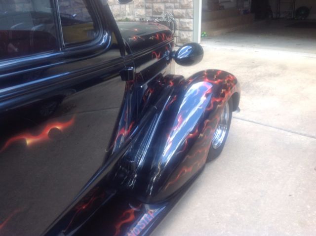 1937 Black Chevrolet 2D Sedan Street Rod, Collector Car, Antique