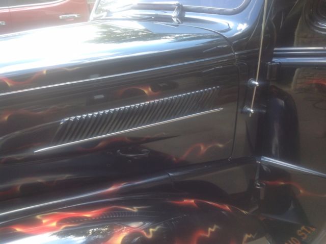 1937 Black Chevrolet 2D Sedan Street Rod, Collector Car, Antique