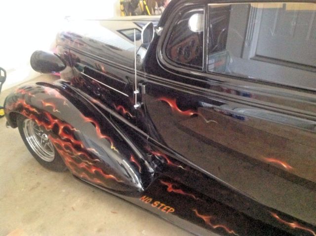 1937 Black Chevrolet 2D Sedan Street Rod, Collector Car, Antique