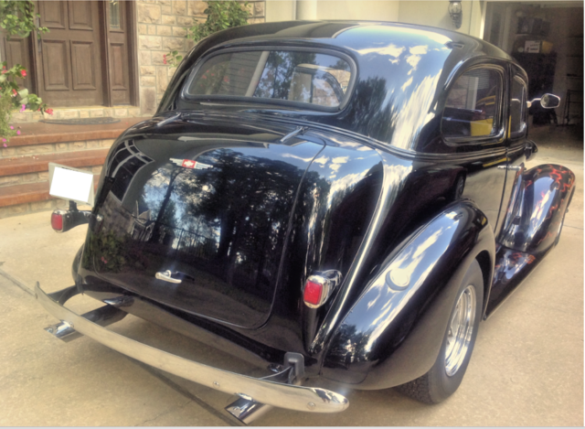 1937 Black Chevrolet 2D Sedan Street Rod, Collector Car, Antique