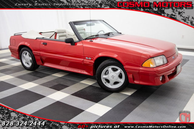 1992 Red Ford Mustang Convertible