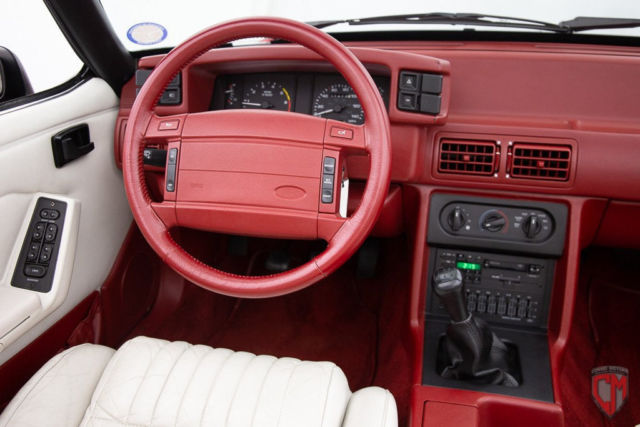 1992 Red Ford Mustang Convertible