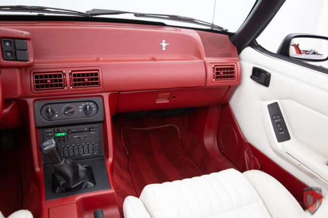 1992 Red Ford Mustang Convertible